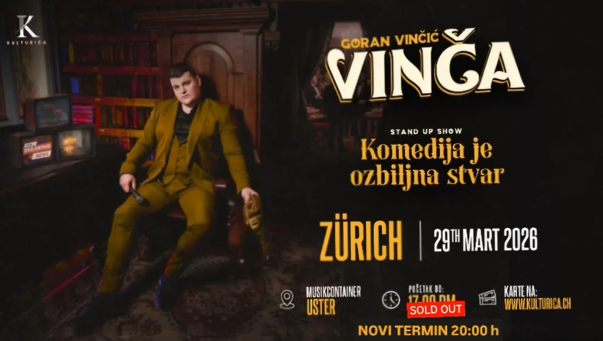 Goran Vinčić Vinča - "Komedija je ozbiljna stvar" - Zürch - termin 2