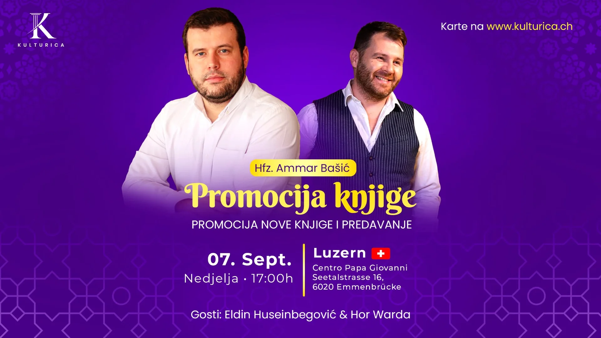 Promocija nove knjige Hafiza Ammara Bašića - Luzern